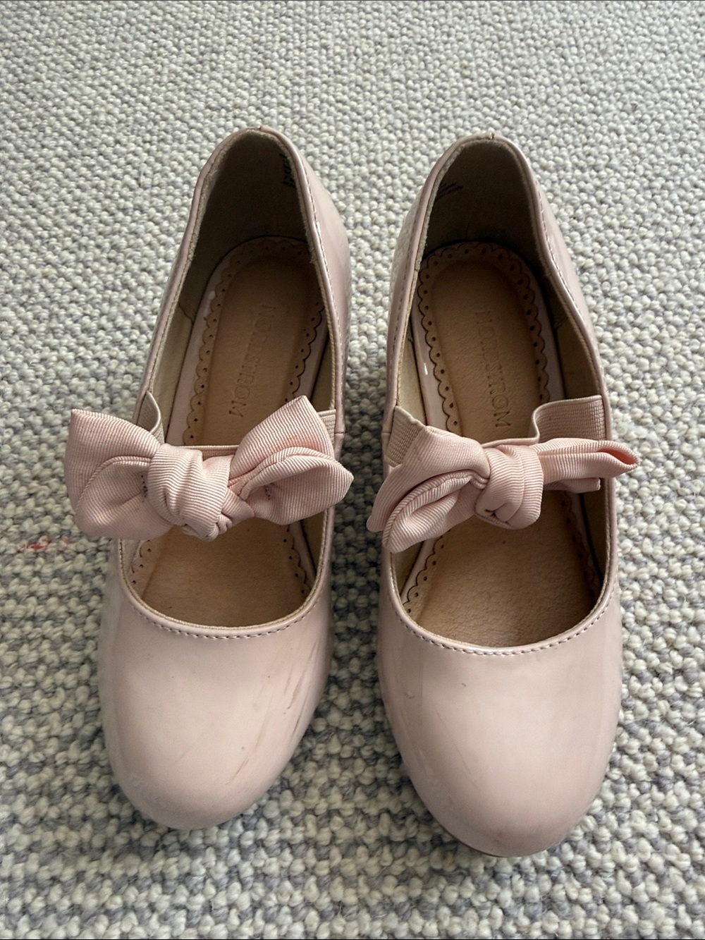 Nordstrom Blush Patent Bow Mary Janes for Kids